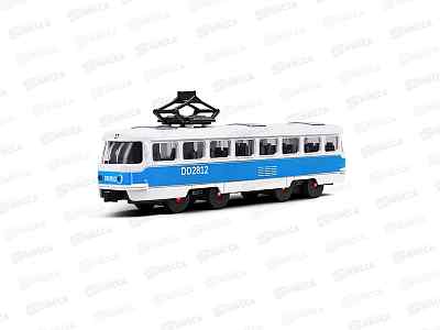 Трамвай (синий пластиковый корпус) в кор. 388-588  515704