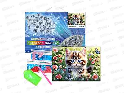 Алмазная мозаика 20*30 (ПВ, подрамник) Котенок JS50645