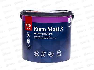 Краска интерьерная Euro MATT 3 A  гл/мат 2,7л