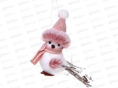 Фигурка &quotЗимняя птичка&quot 12см, розовый, 916-1076