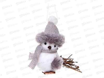 Фигурка &quotЗимняя птичка&quot 12см, серебро, 916-1078