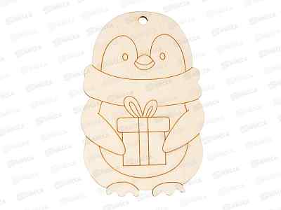 Заготовка для декор. &quotMr.Carving&quot БАНГ-03 Подвеска Пингвин, фанера 10,3х6,8х0,3см