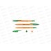 Ручка шар. EK 43197 R-301 Stick Orange зеленая *50/400