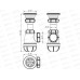 Сифон для умывальника   1 1/2&quot х 40  с выпуском, с пласт решеткой S0100-55 *55