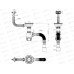 Сифон для мойки 3 1/2&quot х 40 с переливом с гибкой трубой 40х40/50 белый, B0148БЕЛ-20РS *20