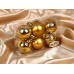 Набор елочных шаров 6шт &quotМикс фактур&quot 4см золотой 183-843