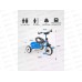 Велосипед 3-х кол. WERTER BERGER TRIKE XG 11214-3 синий В, 306475