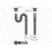 Гофросифон 1 1/2&quot*40/50 удлиненный с пластиковой решеткой, PF113-55-MR *55