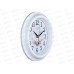 Часы настенные &quot21 Век&quot 2121-139 Венок из роз Рубин корпус белый d-21см