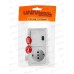 Блок горизонтальный ОЛИМП выключатель 1-клавиша, открытой установки подсв+ роз 1-мес., с/з,бел О0036*10