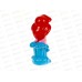 Игрушка пластизоль для ванны Русалочка, в сетке, YF-134R-PVC1-LK