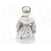 Снегурочка в бело-золотистой шубе, с мелодией, 30см Т-6010