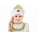 Снегурочка в бело-золотистой шубке, 40см Т-6354
