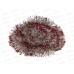 Мишура, 10см. х 2м., AL-3362 красный/серебро *300