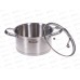 Кастрюля Sirena 65-0218 со стек крышкой 2,4л 18*9,5см