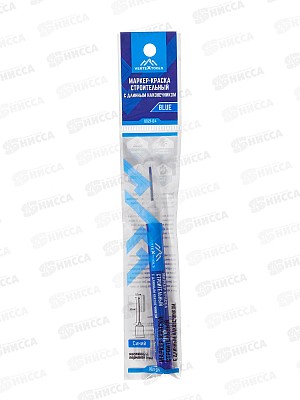 Маркер краска строительный с длинным наконечником синий Vertextools *20