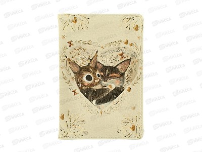 Обложка д/паспорта  B.V. Love me Котики приносят счасте  3-620/09*12
