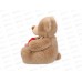 Игрушка ТМ &quotRelana&quot Мишка бежевый с сердцем, 19см, RLW25183-19Н