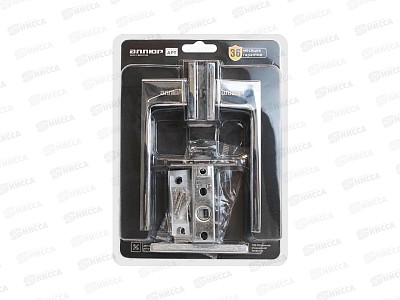 Ручки для дверей Аллюр Лана CP/W+L 45-8 CP (86211/S45) хром/бел 15713