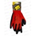 Перчатки нейлоновые (текстурированный латекс) Ruffle GM-1001L-9,красные, р.9*12/240