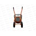 Тачка строит. 120л 2колеса 350кг, полукрглое корыто, оранжевая, 23768(WB5009MS3