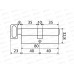 Цилиндровый механизм MAX 80 Стандарт 5кл (40*40B)BL 5кл. мат.черн *10