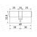 Цилиндровый механизм MAX 60 Стандарт 5кл (30*30) BL мат.черн *10