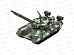 Модель металл &quotТЕХНОПАРК&quot Танк Т-90, 12см, инерц. SB-16-19-T90-M-WB