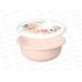 Миска 1,2л &quotМодена&quot с крышкой с декором &quotРозы&quot св.-розовый 223188107/04 *18
