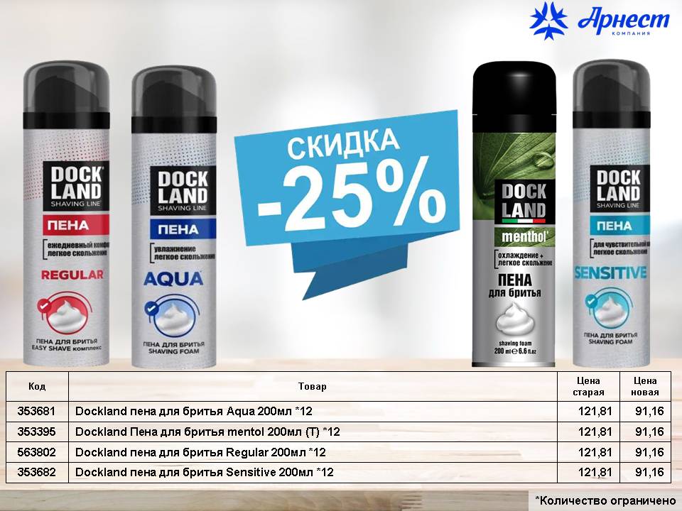 Dockland пена для бритья. Снижение цен!